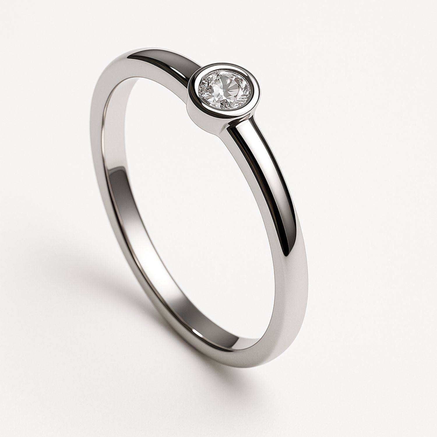 Anillo Oro Blanco 18kt Circonita 3