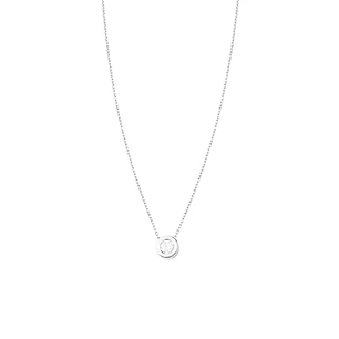 Collar de Oro Blanco 18kt con Diamantes de Punto de Luz 10 Pts Totales Corte Brillante SI/H