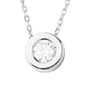 Collar de Oro Blanco 18kt con Diamantes de Punto de Luz 10 Pts Totales Corte Brillante SI/H - Miniatura 2