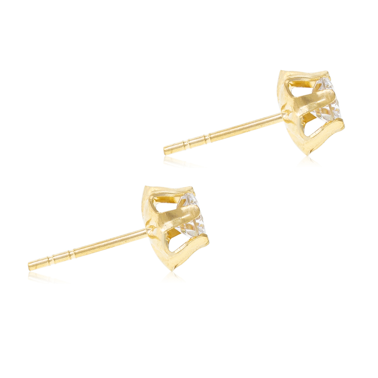 Aros de Oro 18kt Circonita de 3mm con Seis grifas 3