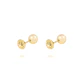 Aros de Oro 18kt bola 5,0mm Tornillo Hilo Tope - Miniatura 3