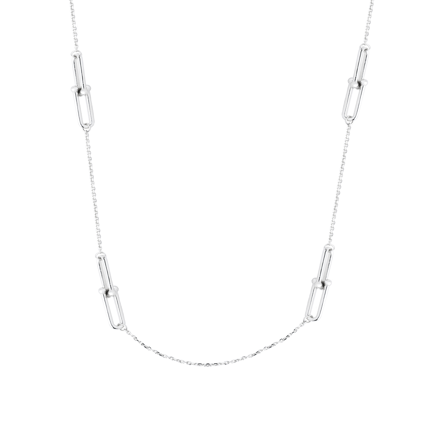 Collar de Plata Esterlina 925 Cuatro Enlazados 3