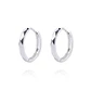 Aros de Oro 18kt Argollitas blancas - Miniatura 1