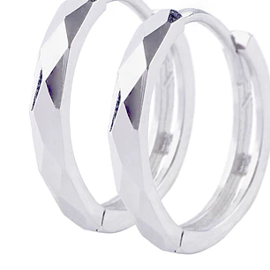 Aros de Oro 18kt Argollitas blancas