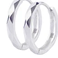 Aros de Oro 18kt Argollitas blancas - Miniatura 2