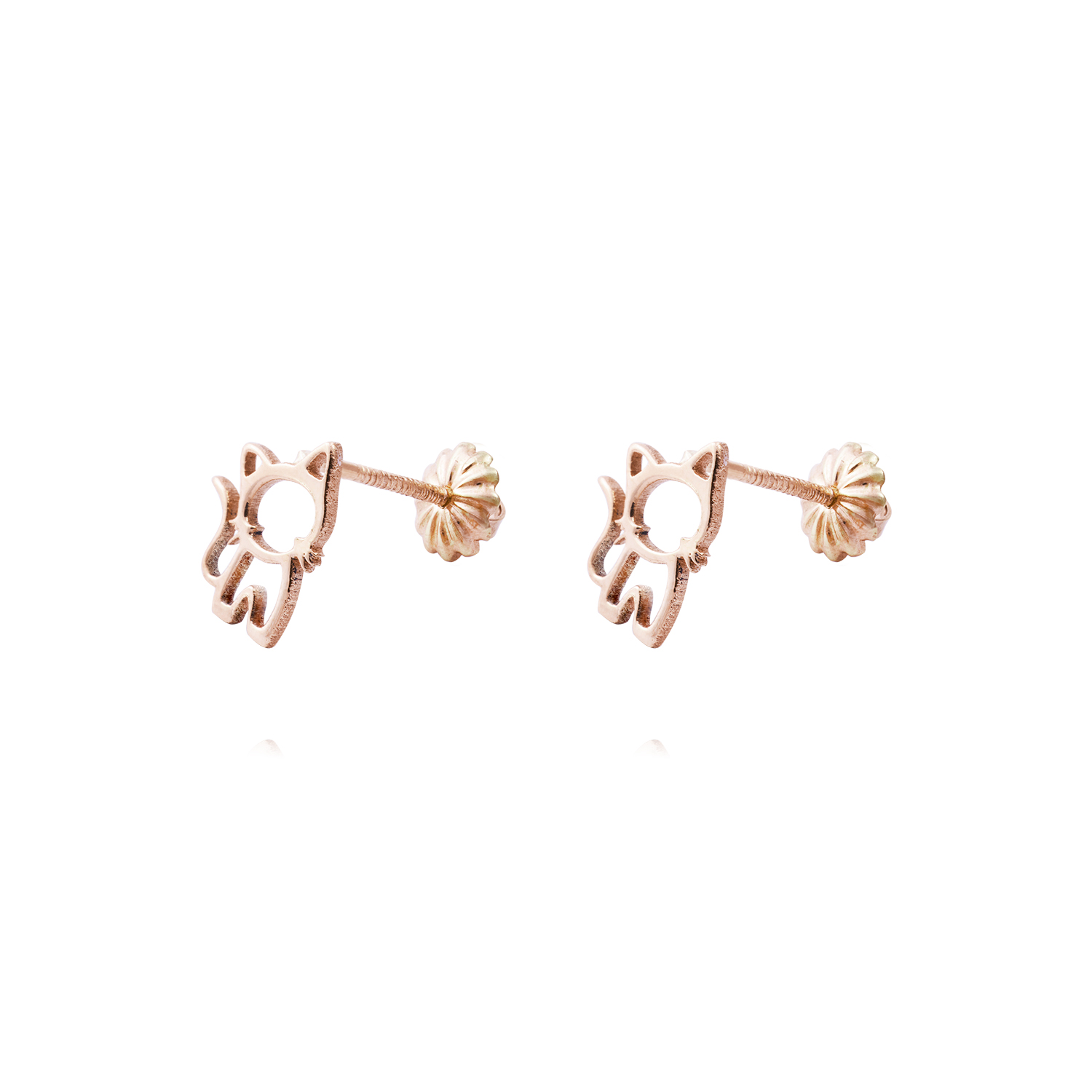 Aros Oro Miel 18kt Gato 1
