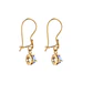 Aros Oro Miel 18kt Colgante con Gota de Aguamarina 5mm - Miniatura 3