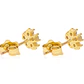 Aros de Oro Amarillo 18kt Flor Cuadrada - Miniatura 3