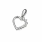 Colgante Oro Blanco 18kt Corazón 1/2 Circonita - Miniatura 1