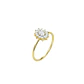 Anillo Oro Amarillo 14kt Circonita Oval - Miniatura 1