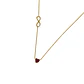 Collar Oro Amarillo Rubí Corazón - Miniatura 1