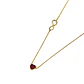 Collar Oro Amarillo Rubí Corazón - Miniatura 3