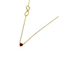 Collar Oro Amarillo Rubí Corazón - Miniatura 6