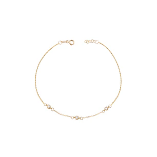 Pulsera de Oro 18kt Tres Circonita