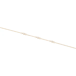 Pulsera de Oro 18kt Tres Circonita