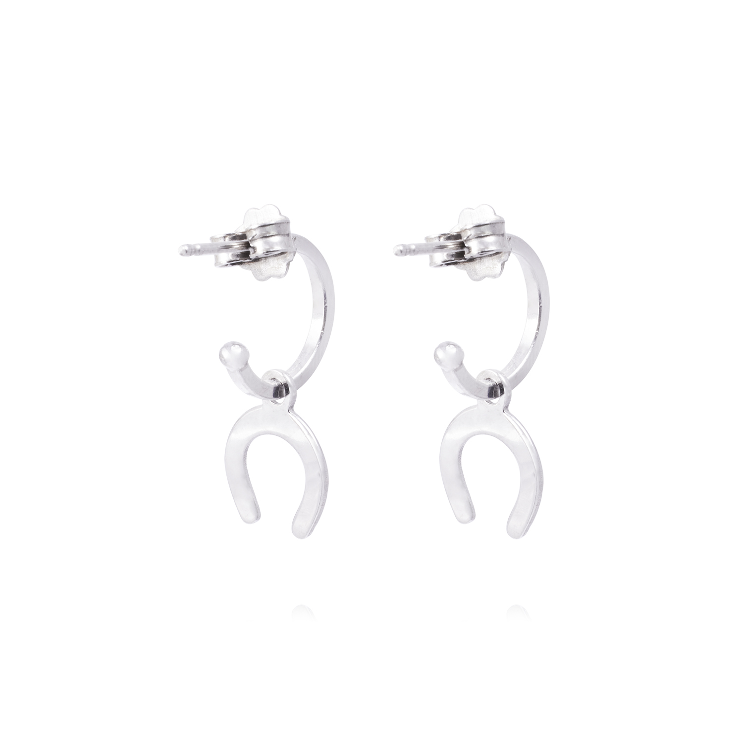 Aros de Plata Esterlina 925 Argollas Herraduras 3