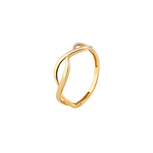 Anillo de Oro 18kt Doble Infinito Liso