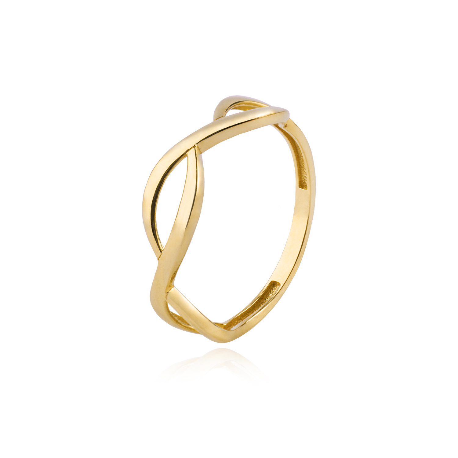 Anillo de Oro 18kt Doble Infinito Liso 3