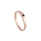 Anillo Oro 18kt Platino Minimalista Plano Circonita - Miniatura 5