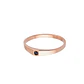 Anillo Oro 18kt Platino Minimalista Plano Circonita - Miniatura 6