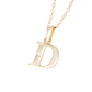 Collar de Oro de 18kt Circonitas letra D - Miniatura 2