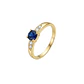Anillo Oro Miel 18kt Eclipse con Zafiro y Circonitas - Miniatura 1