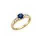 Anillo Oro Miel 18kt Eclipse con Zafiro y Circonitas - Miniatura 2