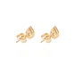 Aros Revestido en Oro 18kt Gota de Agua con Circonita - Miniatura 3