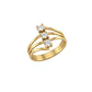 Anillo Oro Miel 18kt Solitario Esbelto - Miniatura 3
