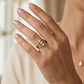 Anillo Oro Miel 18kt Solitario Esbelto - Miniatura 4