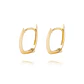 Aros de Oro 18kt Argollas Exagonal Lisas - Miniatura 1