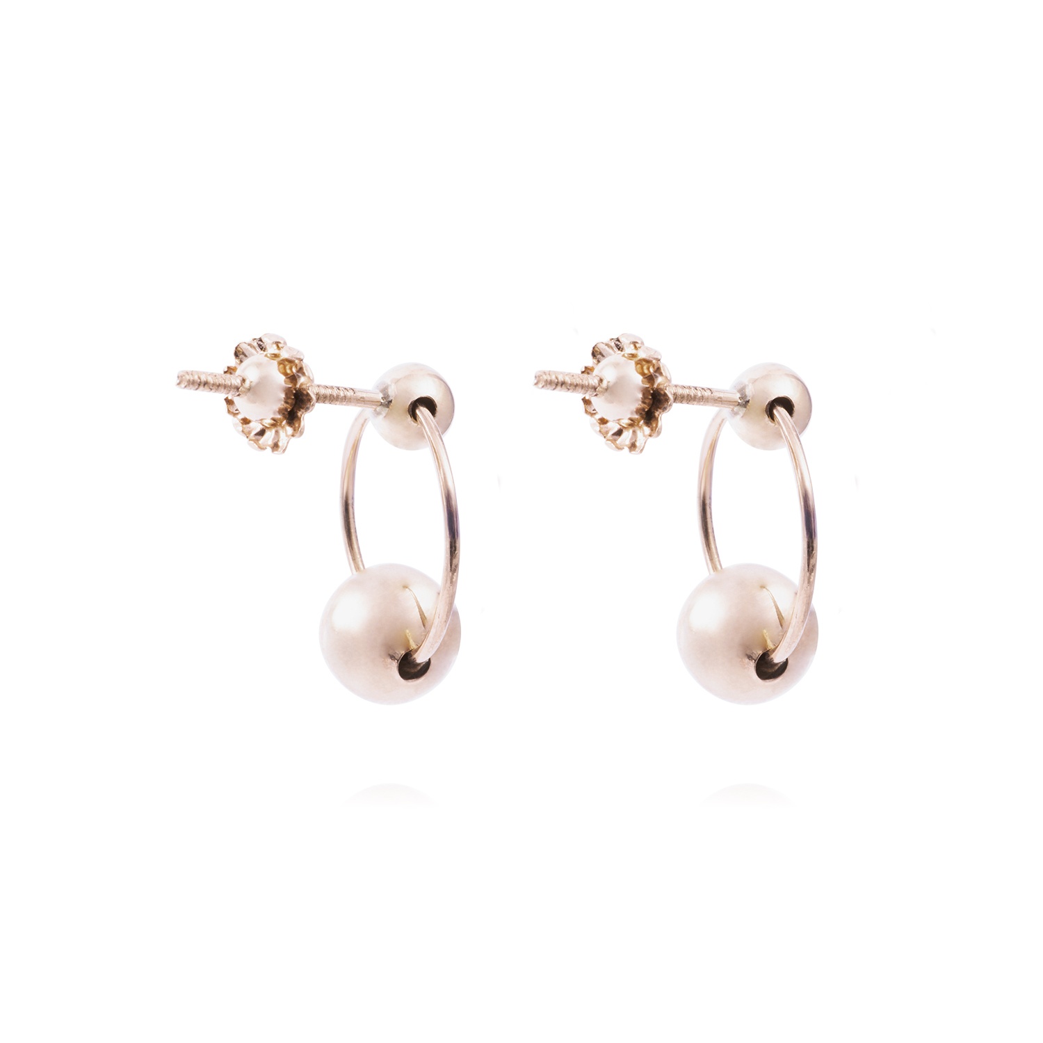 Aros Oro Miel 18kt Satelite 3