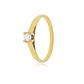 Anillo Compromiso Oro Amarillo 18kt  Nápoles 1x14ptos Diamante - Miniatura 1