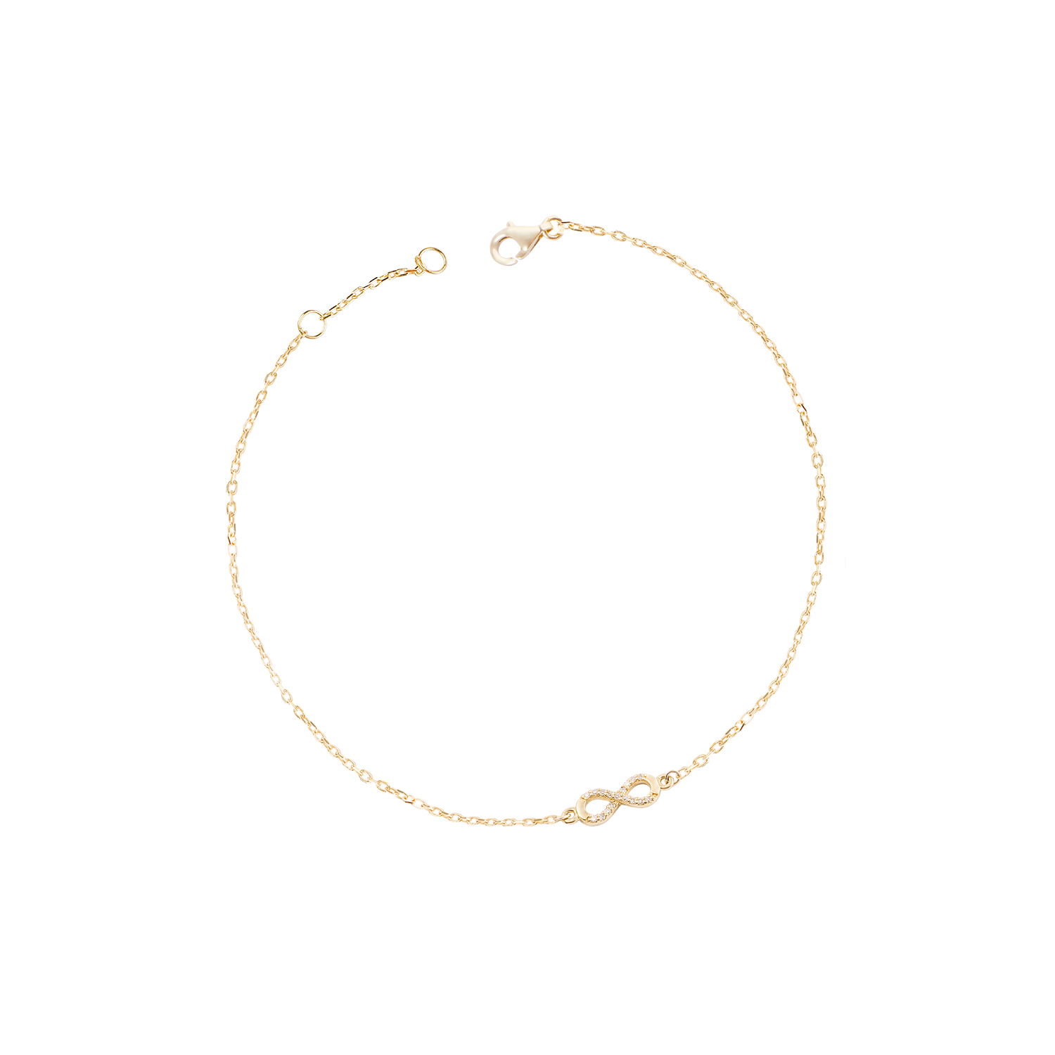 Pulsera de Oro de 18kt Modelo Infinito de 5 puntos 1