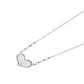 Collar Oro Blanco 18kt Corazón y Diamantes 27 Pts - Miniatura 1