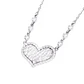 Collar Oro Blanco 18kt Corazón y Diamantes 27 Pts - Miniatura 2