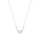 Collar Oro Blanco 18kt Corazón y Diamantes 27 Pts - Miniatura 3
