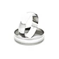 Par Argollas Matrimonio de Oro Blanco 18kt Alejandrina de 5,0mm - Miniatura 1