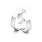 Par Argollas Matrimonio de Oro Blanco 18kt Alejandrina de 5,0mm - Miniatura 2