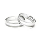 Par Argollas Matrimonio de Oro Blanco 18kt Alejandrina de 5,0mm - Miniatura 3