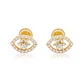 Aros de Oro 18kt Ojo Turco con Circonitas - Miniatura 1