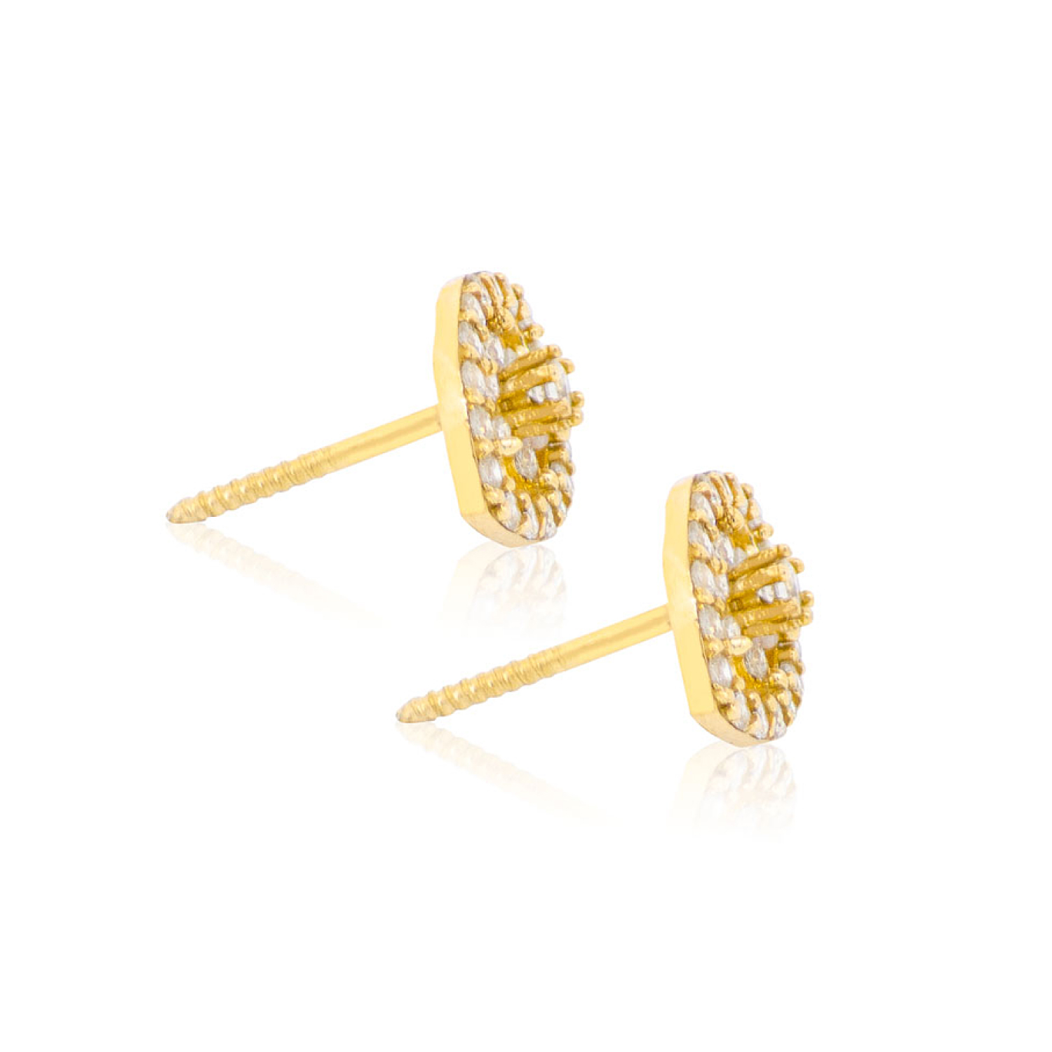 Aros de Oro 18kt Ojo Turco con Circonitas 2