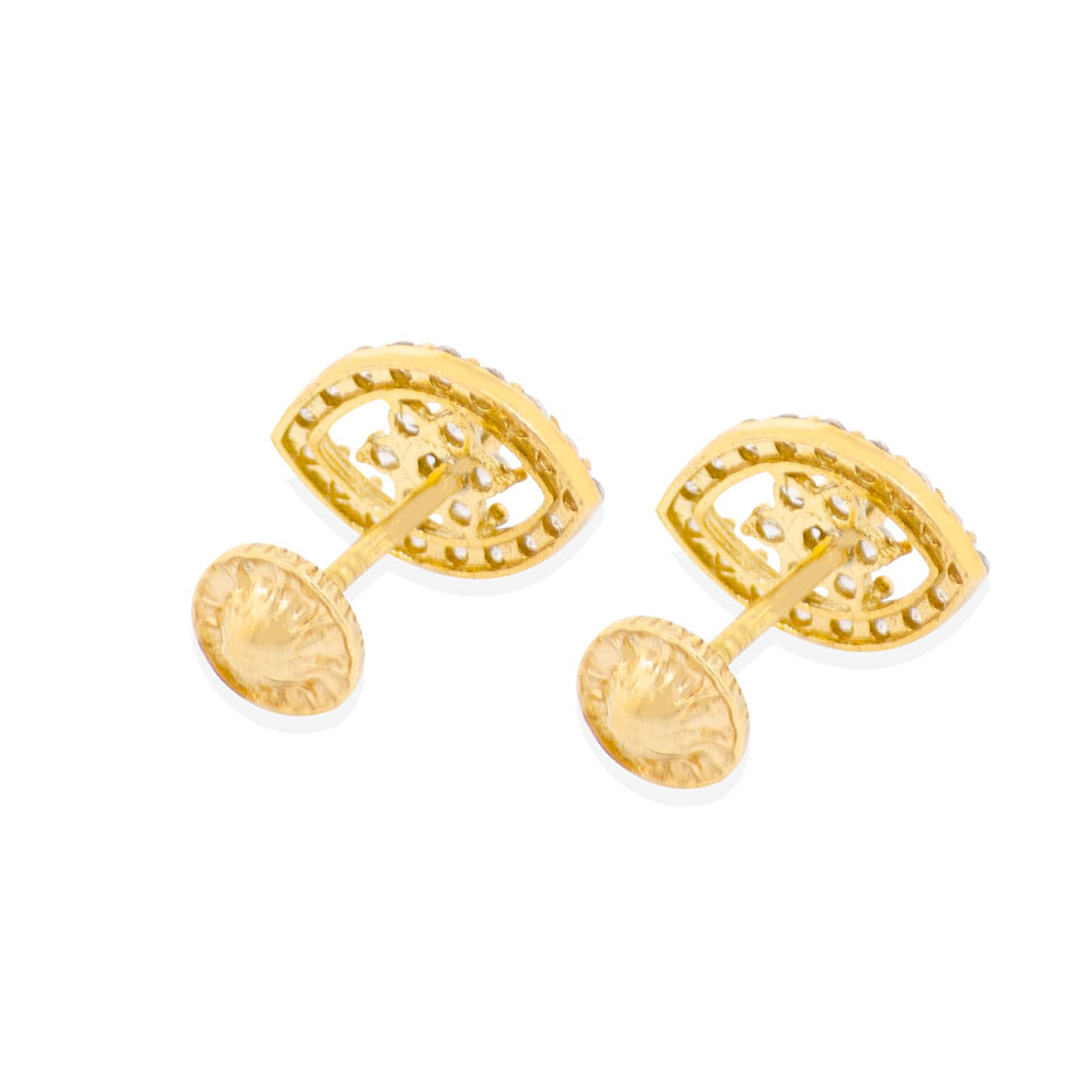 Aros de Oro 18kt Ojo Turco con Circonitas 3
