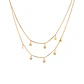 Collar de Plata Esterlina 925 Estrellas Revestido en Oro 18kt - Miniatura 1