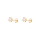 Aros de Oro 18kt Circón 3,5MM - Miniatura 1