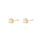 Aros de Oro 18kt Circón 3,5MM - Miniatura 2