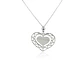 Collar de Plata Esterlina 925 Corazón Centro - Miniatura 2