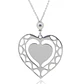 Collar de Plata Esterlina 925 Corazón Centro - Miniatura 3