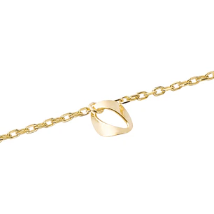Tobilleras de Oro 18kt Modelo Argollas Colgantes