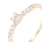 Anillo Oro Amarillo 18kt Tiara Circonita Central 3MM - Miniatura 2